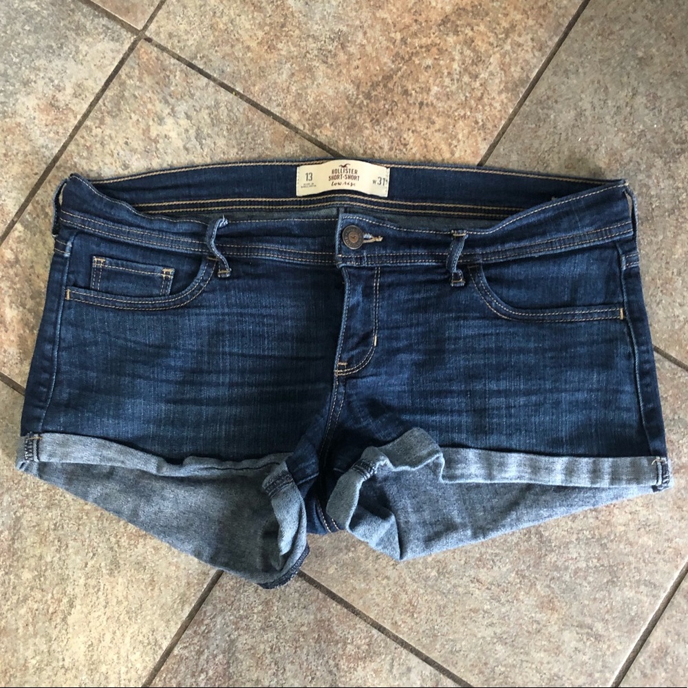 Hollister short short low rise jean shorts